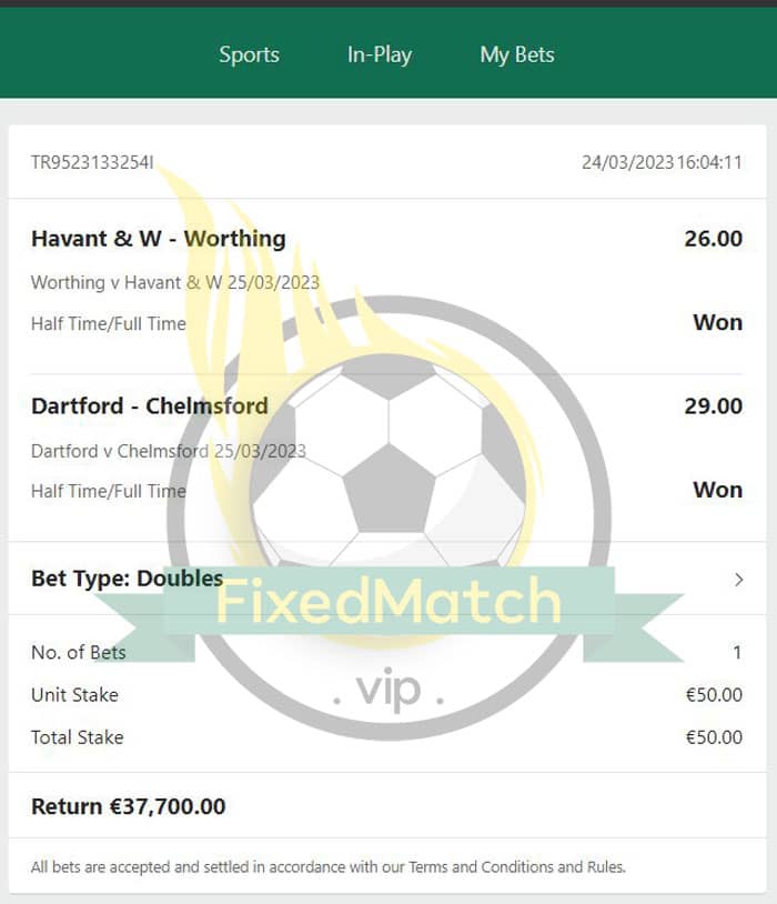 bet ht ft fixed odds matches